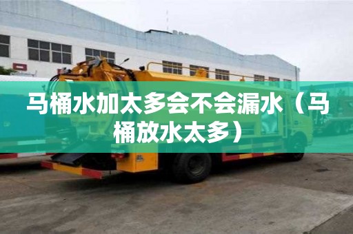 馬桶水加太多會不會漏水（馬桶放水太多）