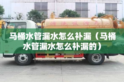 馬桶水管漏水怎么補漏(馬桶水管漏水怎么補漏的) 馬桶水管漏水怎么補漏(馬桶水管漏水怎么補漏的)