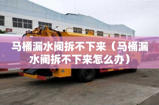 馬桶漏水閥拆不下來(馬桶漏水閥拆不下來怎么辦) 馬桶漏水閥拆不下來(馬桶漏水閥拆不下來怎么辦)