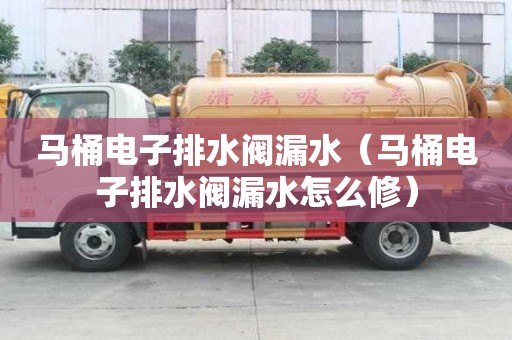 馬桶電子排水閥漏水（馬桶電子排水閥漏水怎么修）