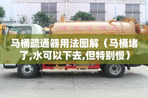 馬桶疏通器用法圖解（馬桶堵了,水可以下去,但特別慢）