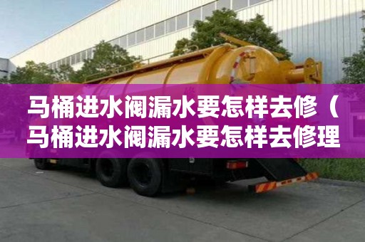 馬桶進水閥漏水要怎樣去修（馬桶進水閥漏水要怎樣去修理）