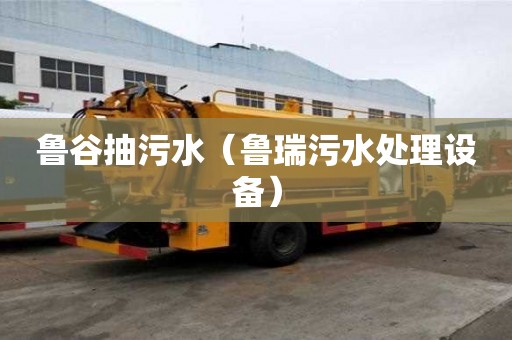 魯谷抽污水（魯瑞污水處理設備）