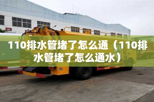 110排水管堵了怎么通（110排水管堵了怎么通水）