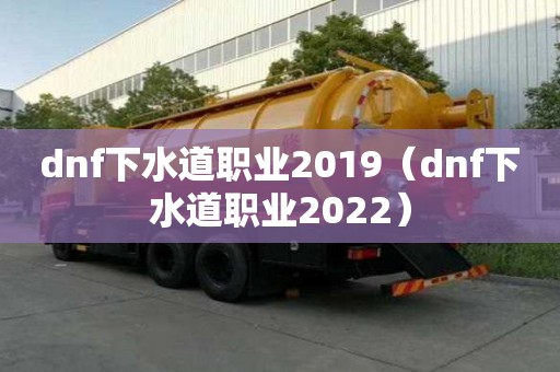 dnf下水道職業(yè)2019（dnf下水道職業(yè)2022）