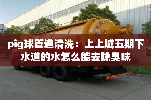 pig球管道清洗：上上城五期下水道的水怎么能去除臭味