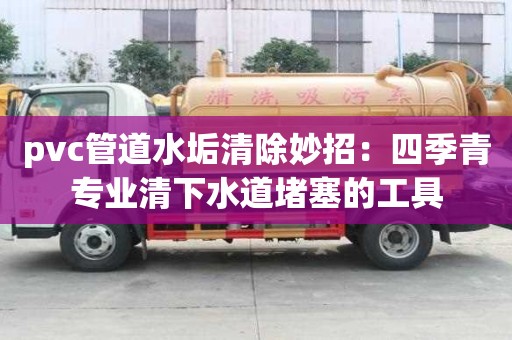 pvc管道水垢清除妙招：四季青專業(yè)清下水道堵塞的工具