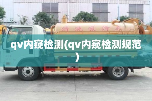 qv內(nèi)窺檢測(qv內(nèi)窺檢測規(guī)范）